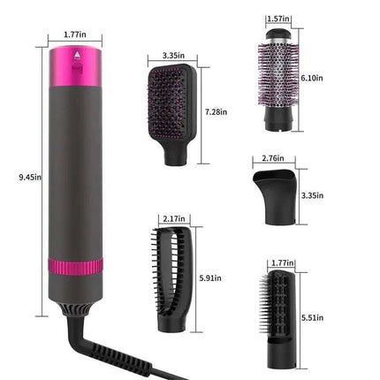 Professional 5 In 1 Hair Dryer Brush Dryer And Straightening Brush Electric Hair Styling Tool Automatic Hair Curler Beauty Supplies Gadgets Fendax 0