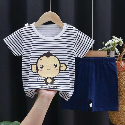 Pure Cotton Boys Korean Baby Clothes Wholesale New T-shirt Girls Kids Clothes Fendax 0