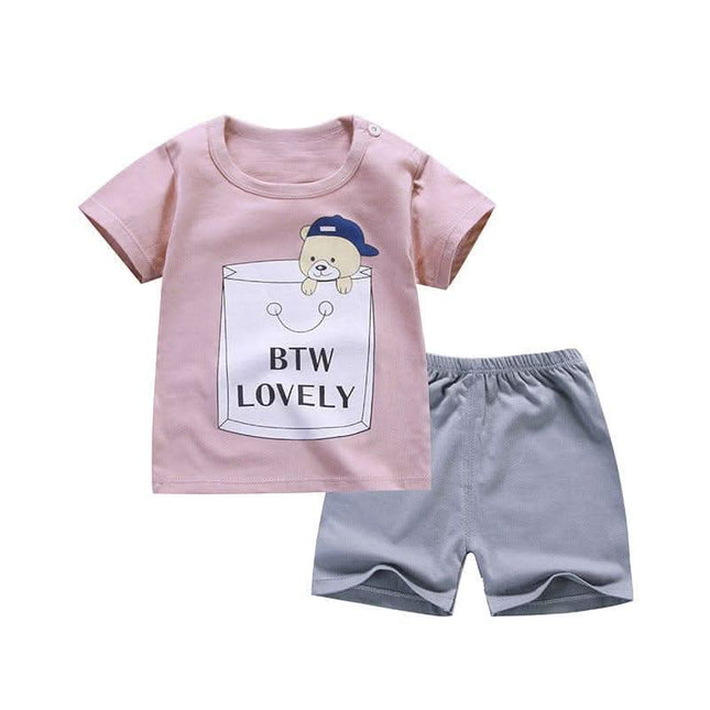 Pure Cotton Boys Korean Baby Clothes Wholesale New T-shirt Girls Kids Clothes Fendax 0