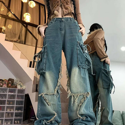 Retro Five-pointed Star Loose-fitting Slimming Pants Fendax 0