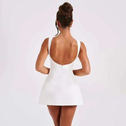 Sexy Slim-fitting Backless Dress Summer Sleeveless Short Dresses Fendax 0
