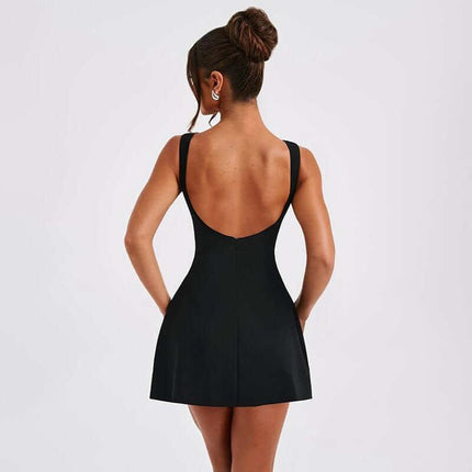 Sexy Slim-fitting Backless Dress Summer Sleeveless Short Dresses Fendax 0