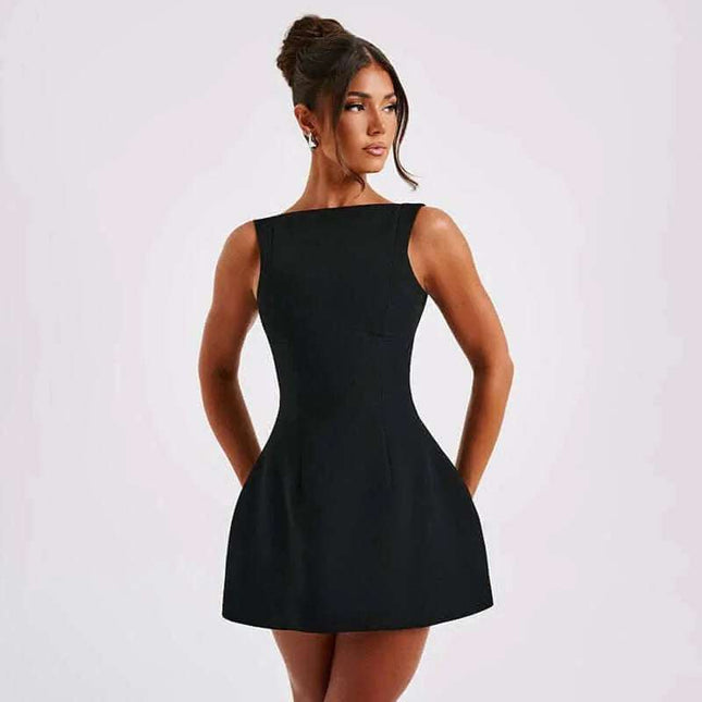 Sexy Slim-fitting Backless Dress Summer Sleeveless Short Dresses Fendax 0