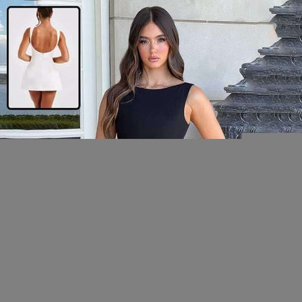 Sexy Slim-fitting Backless Dress Summer Sleeveless Short Dresses