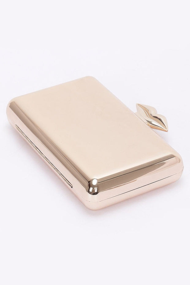 Fendax Gold Simple Metal Clutch