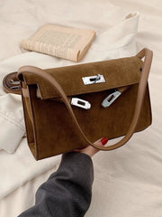 Trendsi Solid Color Polyester Shoulder Bag