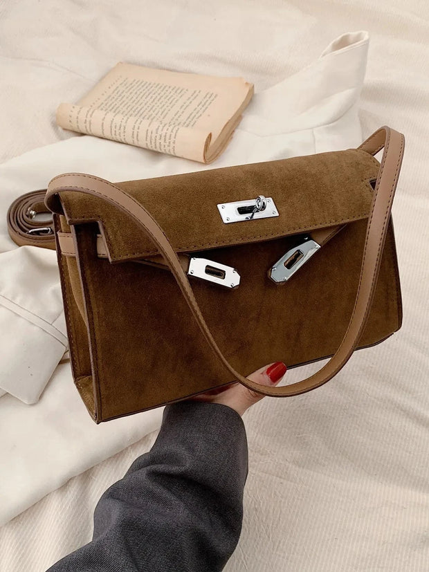 Trendsi Solid Color Polyester Shoulder Bag