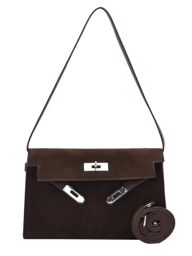 Trendsi Solid Color Polyester Shoulder Bag