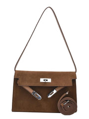 Trendsi Solid Color Polyester Shoulder Bag