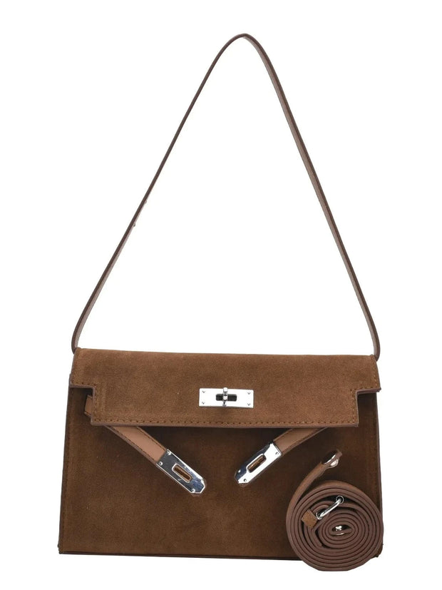 Trendsi Solid Color Polyester Shoulder Bag