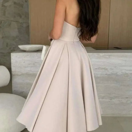 Solid Color Tube Midi Dress Fendax Women