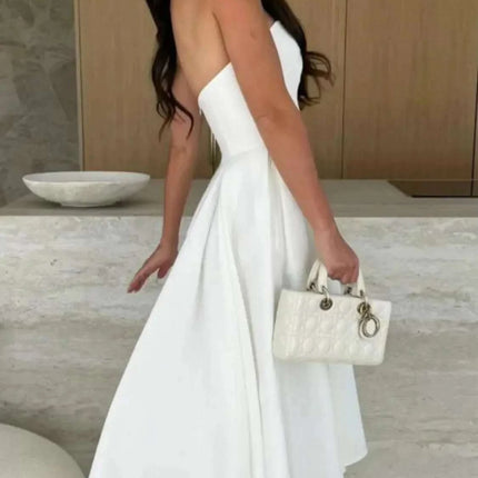 Solid Color Tube Midi Dress Fendax Women