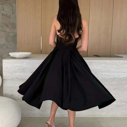 Solid Color Tube Midi Dress Fendax Women