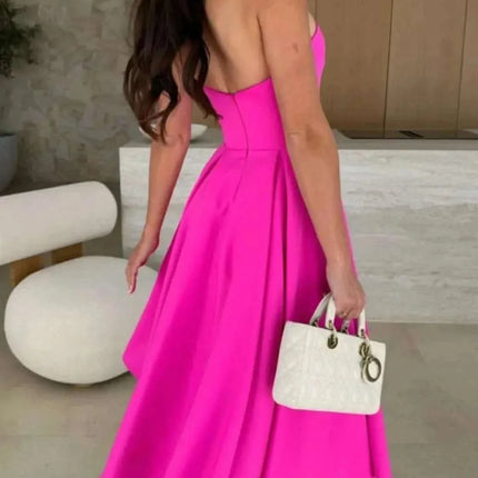 Solid Color Tube Midi Dress Fendax Women