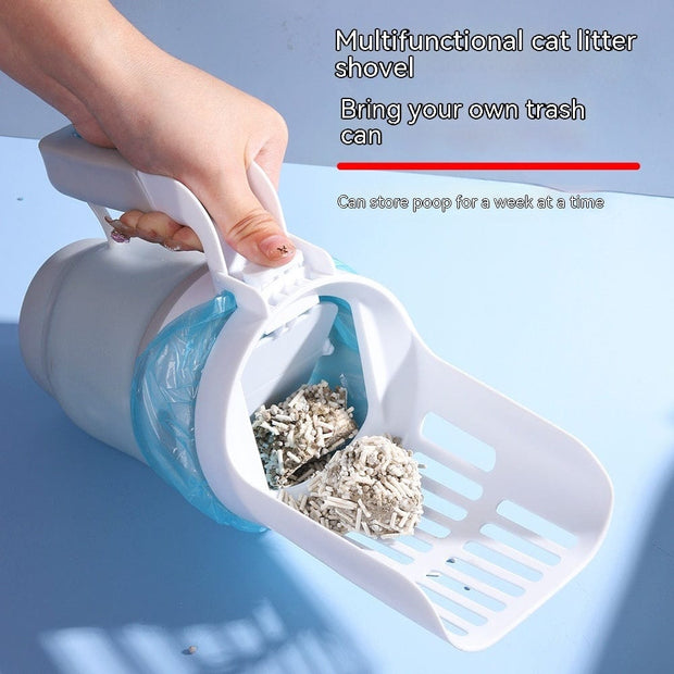 Trendsi 0 Upgrade Widen Cat Litter Shovel Scoop With Refill Bags Large Cat Litter Box Self Cleaning Cat Waste Bin System Pet Supplies Pet Products