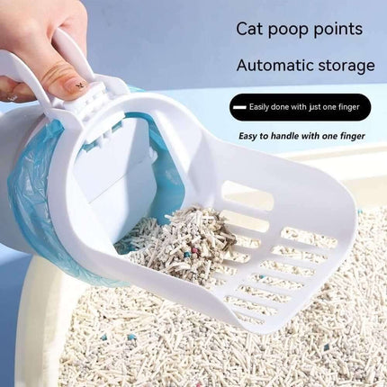 Upgrade Widen Cat Litter Shovel Scoop With Refill Bags Large Cat Litter Box Self Cleaning Cat Waste Bin System Pet Supplies Pet Products Fendax 0