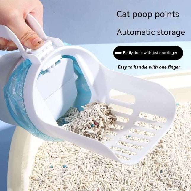 Upgrade Widen Cat Litter Shovel Scoop With Refill Bags Large Cat Litter Box Self Cleaning Cat Waste Bin System Pet Supplies Pet Products Fendax 0