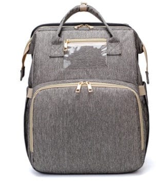 Trendsi 0 Grey C USB Charging Version Mommy Bed Backpack Folding Large Capacity Multi-function