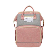 Trendsi 0 Pink grey C USB Charging Version Mommy Bed Backpack Folding Large Capacity Multi-function