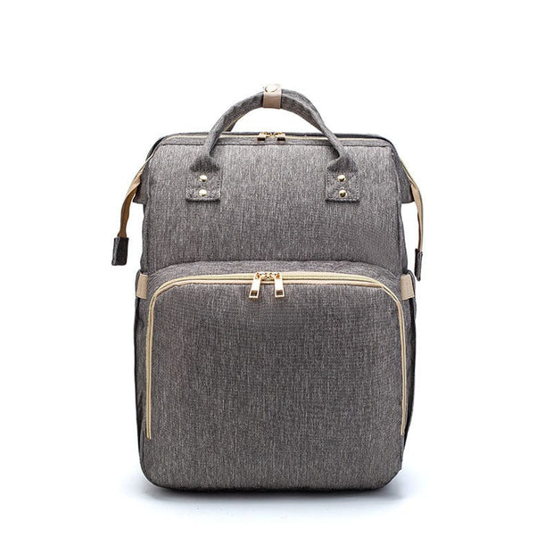 Trendsi 0 Grey A USB Charging Version Mommy Bed Backpack Folding Large Capacity Multi-function