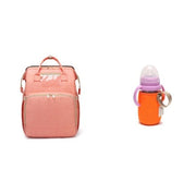 Trendsi 0 Pink C and orange USB Charging Version Mommy Bed Backpack Folding Large Capacity Multi-function