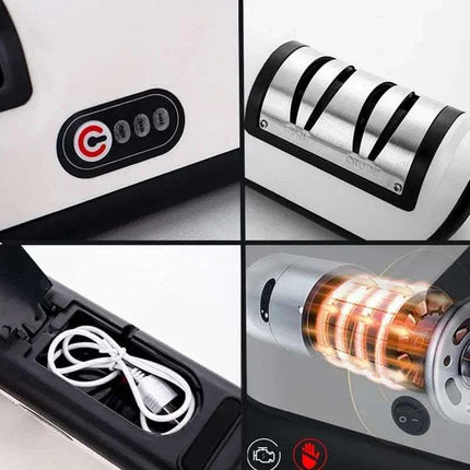 USB Rechargeable Electric Knife Sharpener Automatic Adjustable Kitchen Tool For Fast Sharpening Knives Scissors And Grinders Gadgets Fendax 0