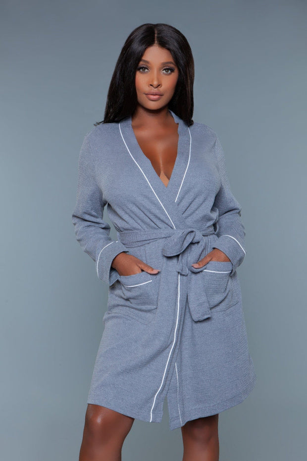 Fendax Grey / S/M Waffle Robe Queen