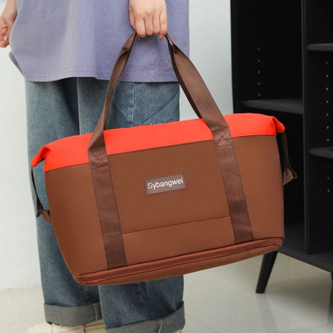 Trendsi Brown / One Size Waterproof Expandable Travel Bag