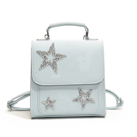 Trendsi 0 Blue Women's Bag Fashionable Sequins Five-pointed Star Backpack