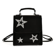 Trendsi 0 Black Women's Bag Fashionable Sequins Five-pointed Star Backpack