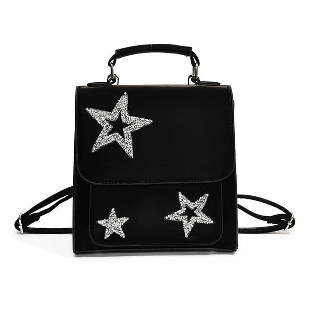 Trendsi 0 Black Women's Bag Fashionable Sequins Five-pointed Star Backpack