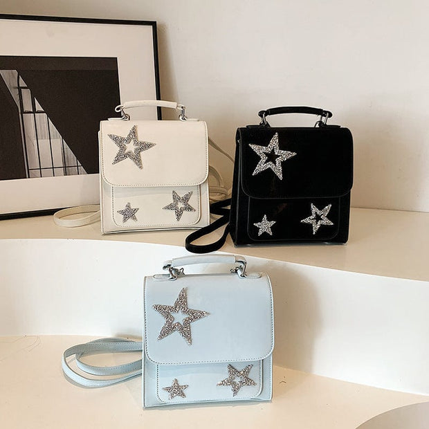Trendsi 0 Women's Bag Fashionable Sequins Five-pointed Star Backpack