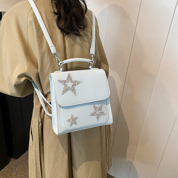 Trendsi 0 Women's Bag Fashionable Sequins Five-pointed Star Backpack