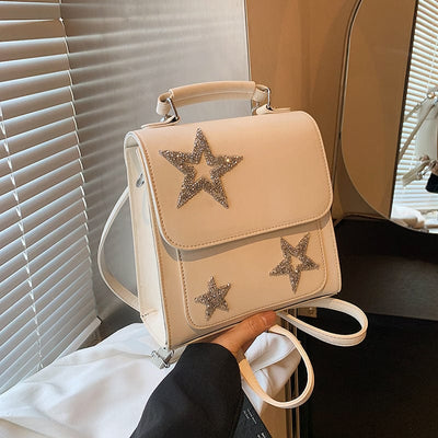 Trendsi 0 Women's Bag Fashionable Sequins Five-pointed Star Backpack