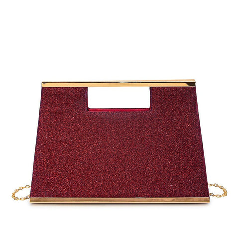 Trendsi 0 Wine Red Women's Fashion Bright Shoulder Hand Carrying Messenger Bag