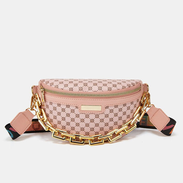 Trendsi 0 Pink Women's Fashion Chest Bag Shoulder Bag Leopard Print Waist Bag