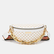 Trendsi 0 White Women's Fashion Chest Bag Shoulder Bag Leopard Print Waist Bag