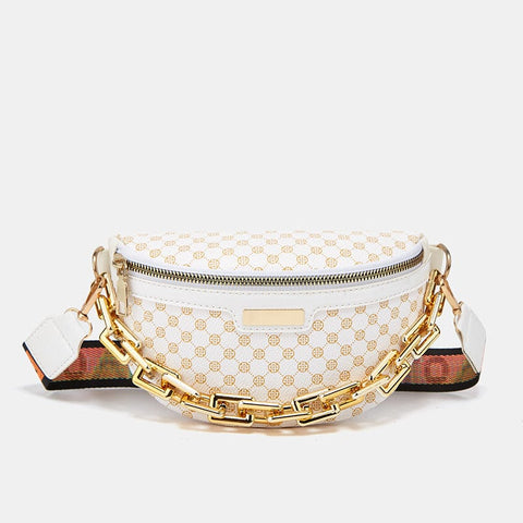 Trendsi 0 White Women's Fashion Chest Bag Shoulder Bag Leopard Print Waist Bag