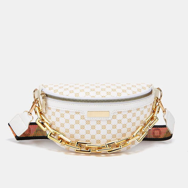 Trendsi 0 White Women's Fashion Chest Bag Shoulder Bag Leopard Print Waist Bag