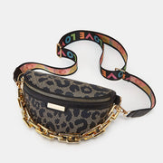 Trendsi 0 Women's Fashion Chest Bag Shoulder Bag Leopard Print Waist Bag