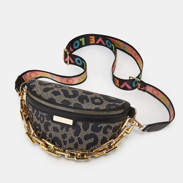 Trendsi 0 Women's Fashion Chest Bag Shoulder Bag Leopard Print Waist Bag