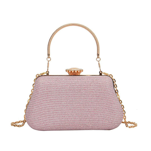 Trendsi 0 Pink Women's Fashion Clutch Crossbody Chain Bag