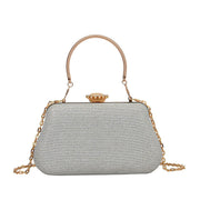 Trendsi 0 Silver Women's Fashion Clutch Crossbody Chain Bag