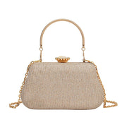 Trendsi 0 Gold Women's Fashion Clutch Crossbody Chain Bag