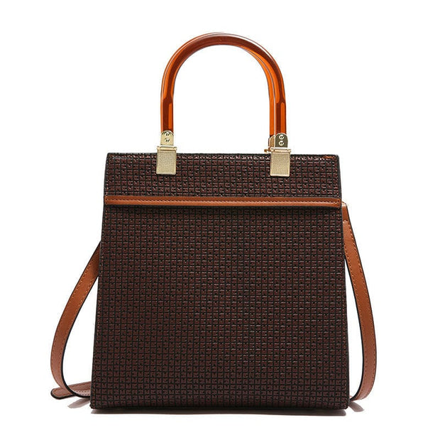 Trendsi 0 Brown Women's Fashion Stone Pattern Handbag