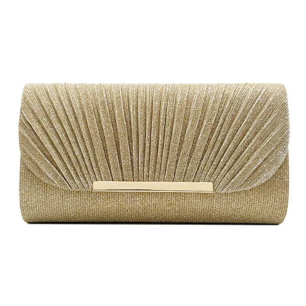 Trendsi 0 Gold / Standard Women's Hardware Edge Party Pattern Fine Pink Clutch