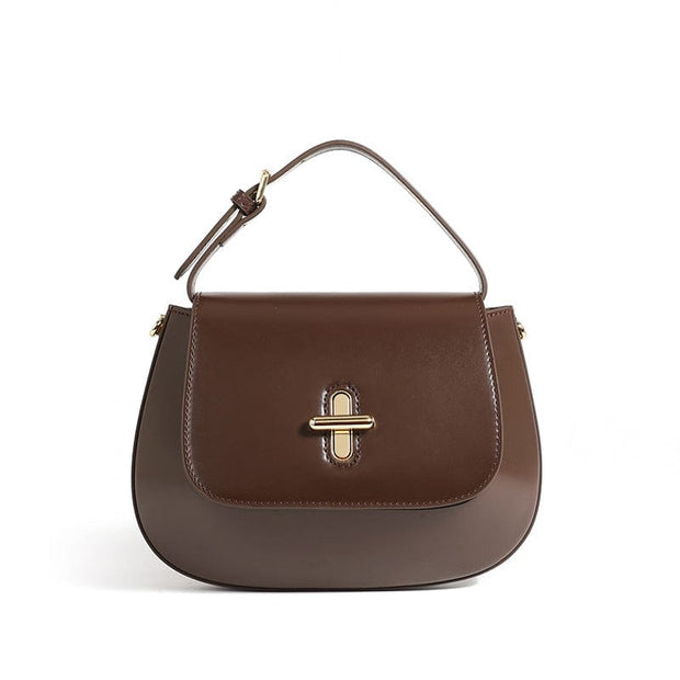 Trendsi 0 Coffee / 23X2X17cm Women's Leather Messenger Bag Niche