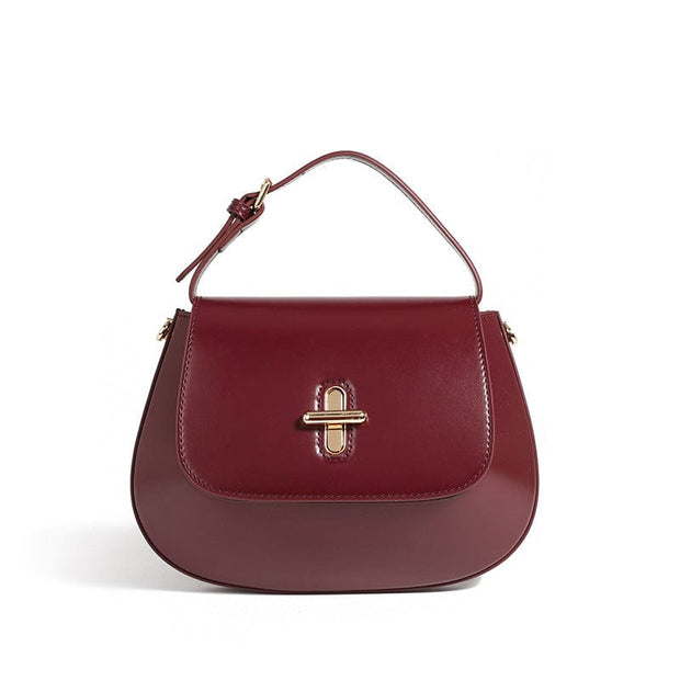 Trendsi 0 Wine Red / 23X2X17cm Women's Leather Messenger Bag Niche
