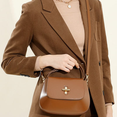 Trendsi 0 Women's Leather Messenger Bag Niche