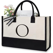 Trendsi 0 O / 40x15x30 Women's Letter Canvas Tote Bag